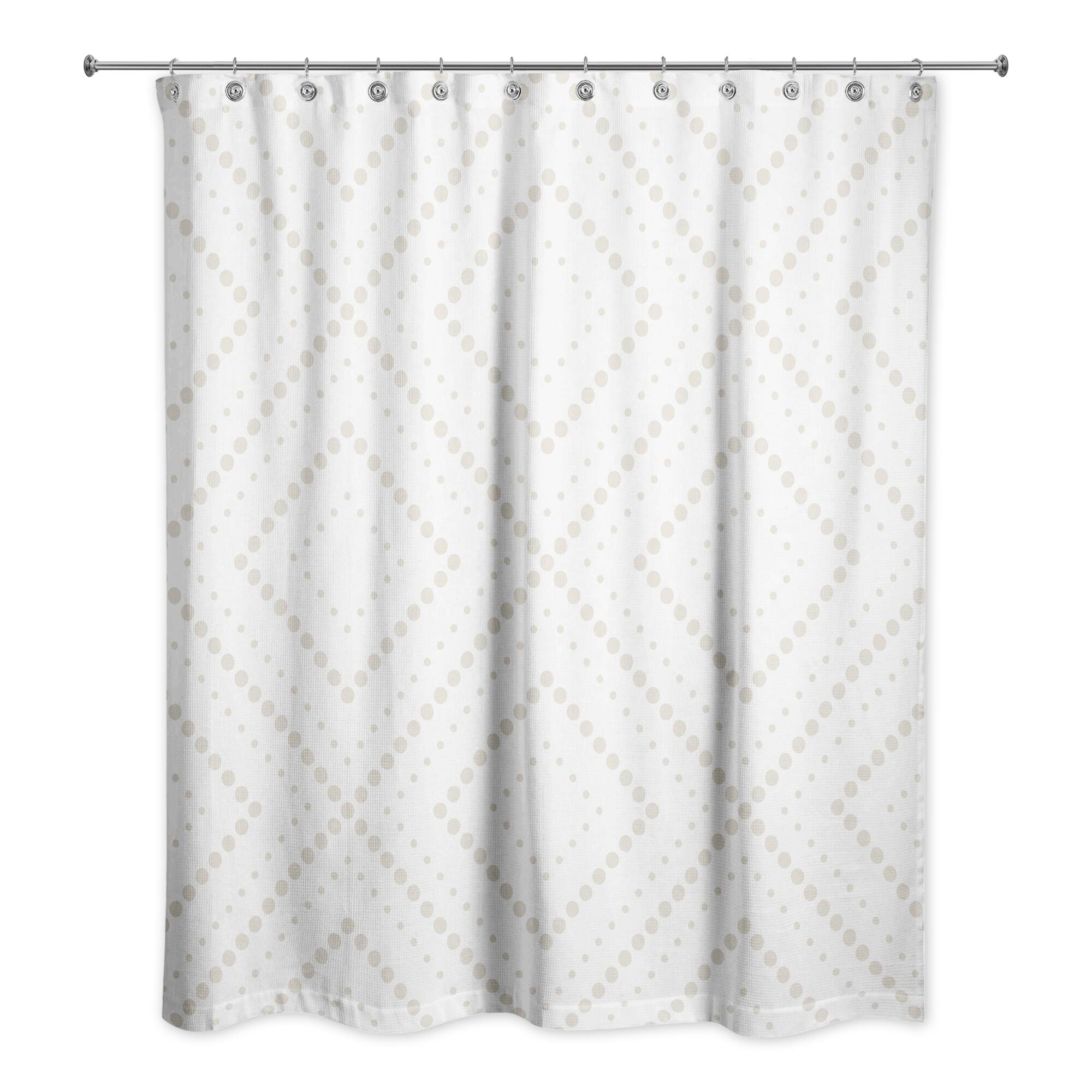 Dotted Diamonds 71" x 74" Shower Curtain